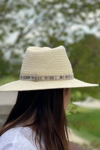 Glamourpuss Sante Fe Sparkle Hat with Brown/Gold Band
