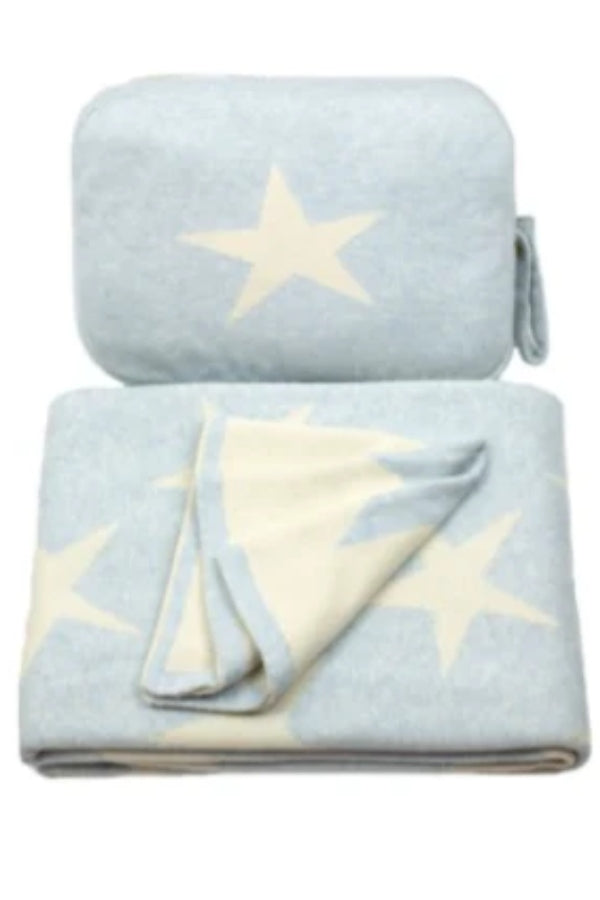 Pink Lemonade Baby Boy Star Blanket, Pouch & Burp Cloth Set