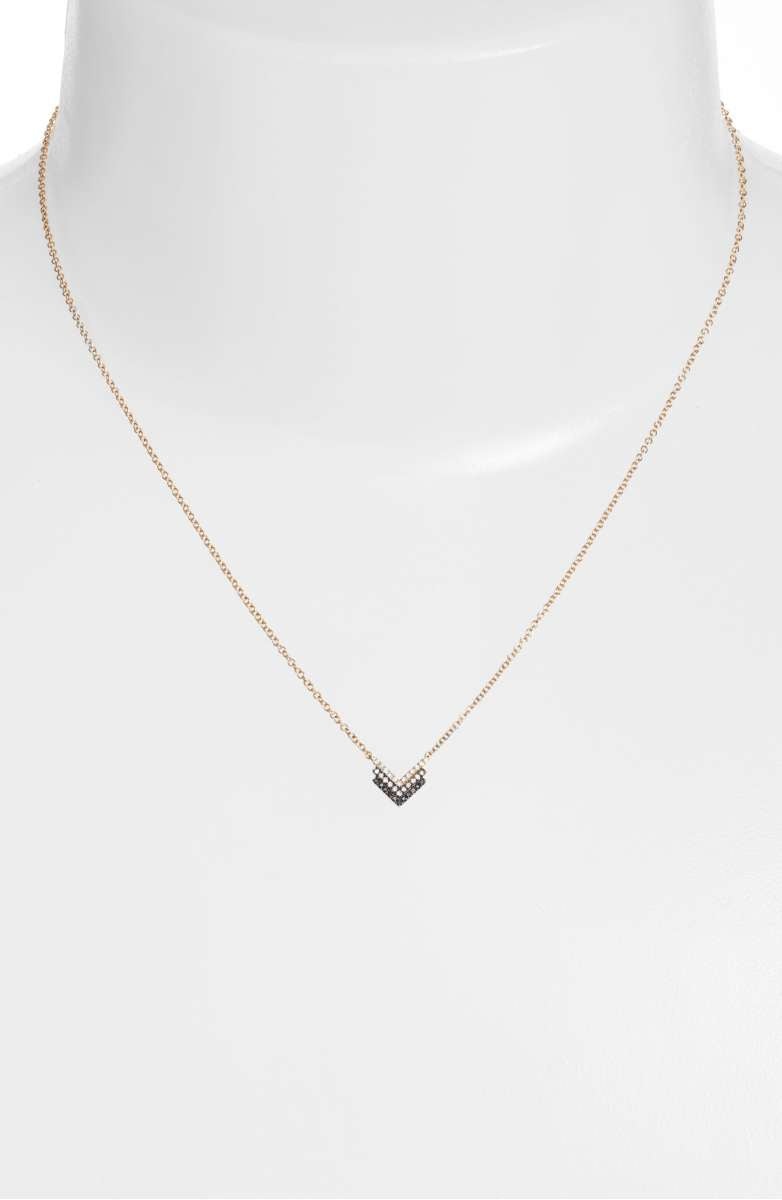 Diamond Shield Pendant Necklace