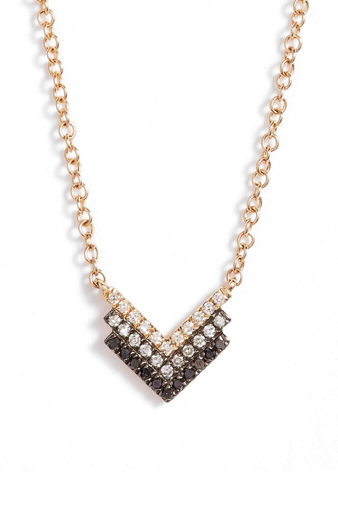 Diamond Shield Pendant Necklace