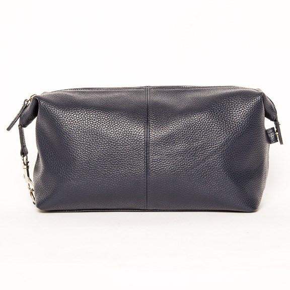Brouk & Co Navy Leather Dopkit