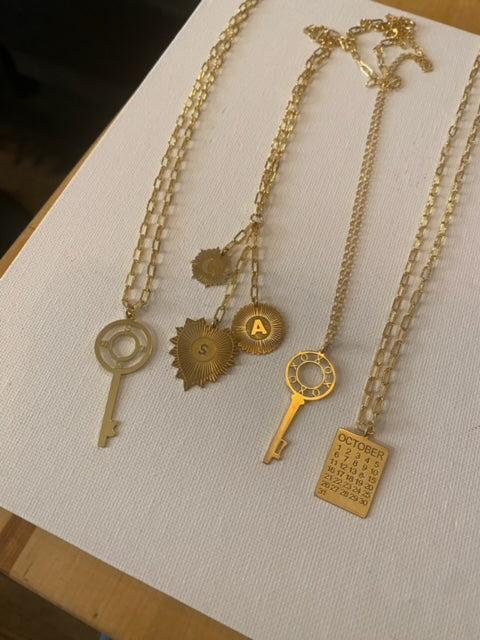 Miriam Merenfeld Vered Initial Necklace Gold