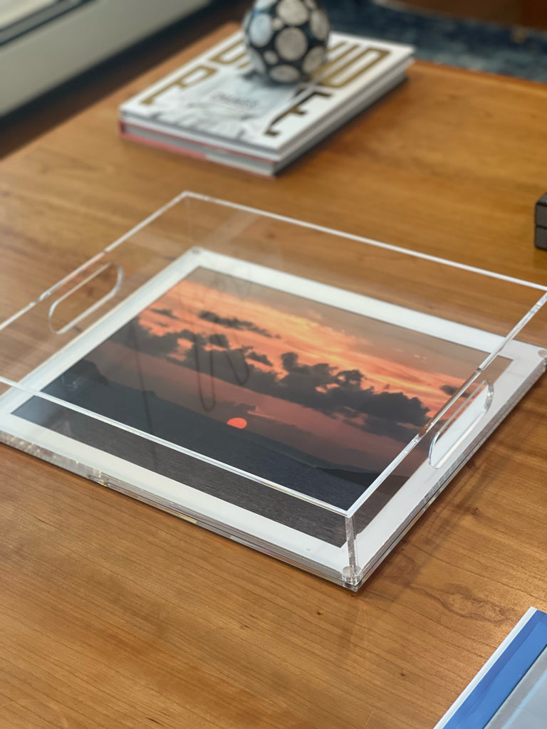Large Lucite Photo Tray