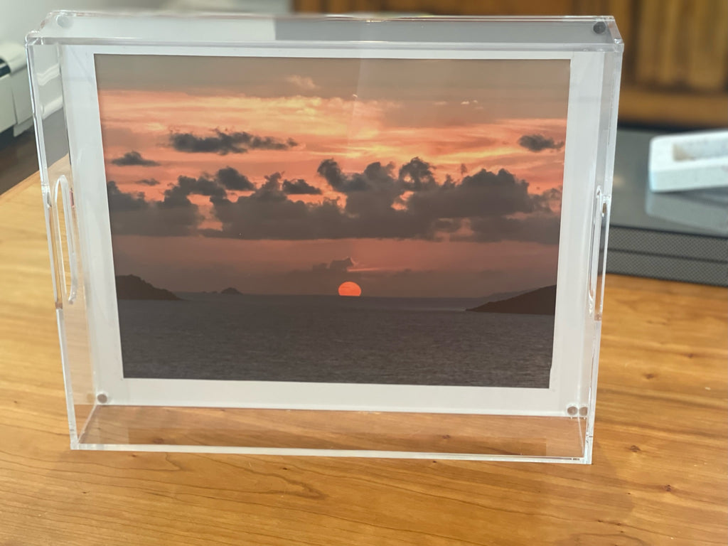 Large Lucite Photo Tray