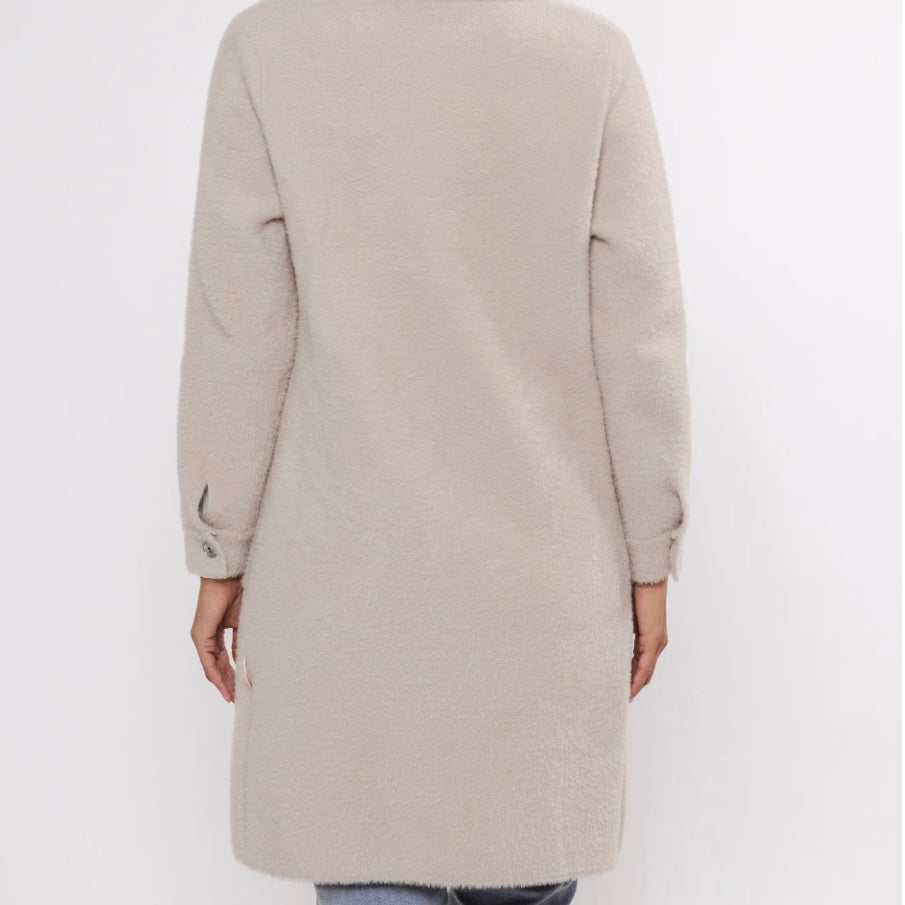 Rino & Pelle Elda Long Cardigan/Jacket Stone