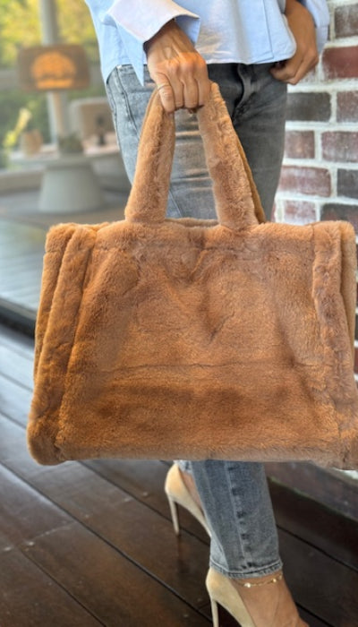 Rino & Pelle Daan Twig Faux Fur Big Shopper