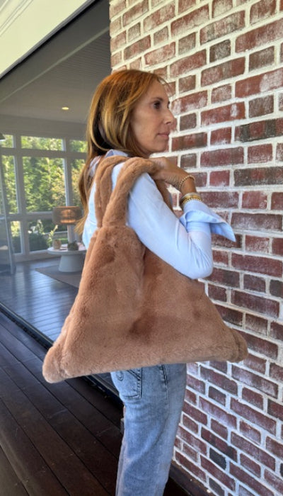 Faux fur shopper sale