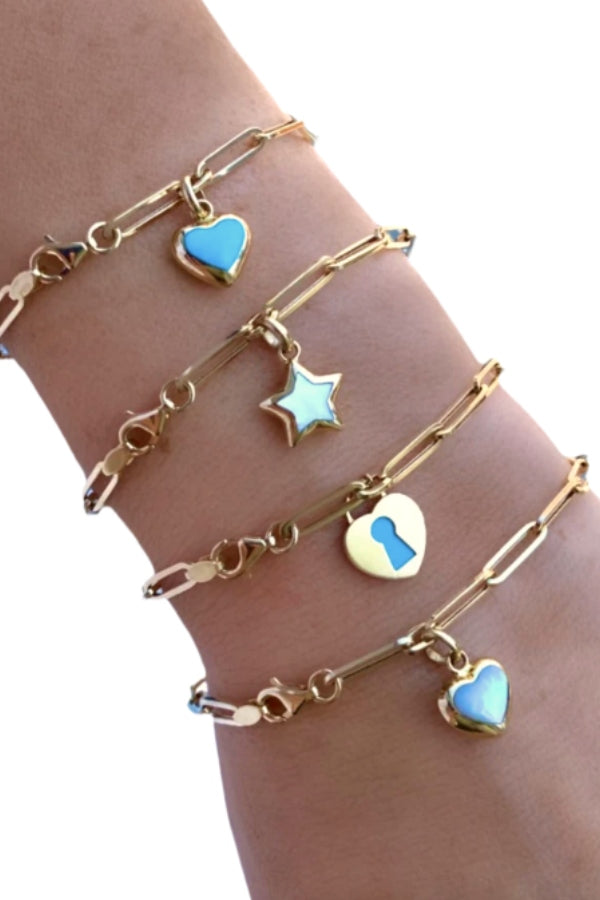 Link Chain Charm Bracelets
