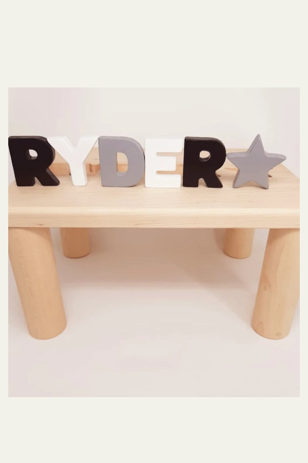 Personalized Puzzle Name Bench w/Star