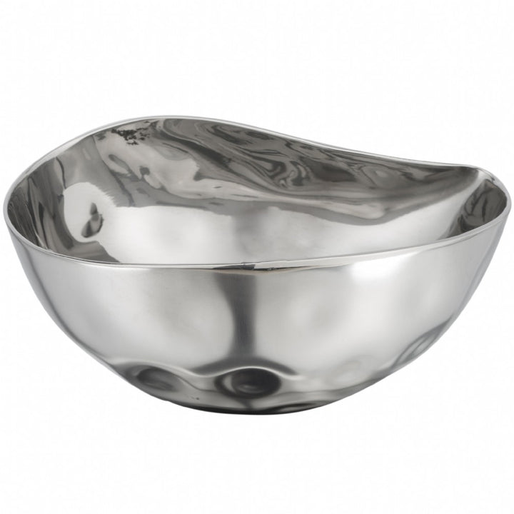 Stainless Steel & Shagreen Oval Bowl 4"
