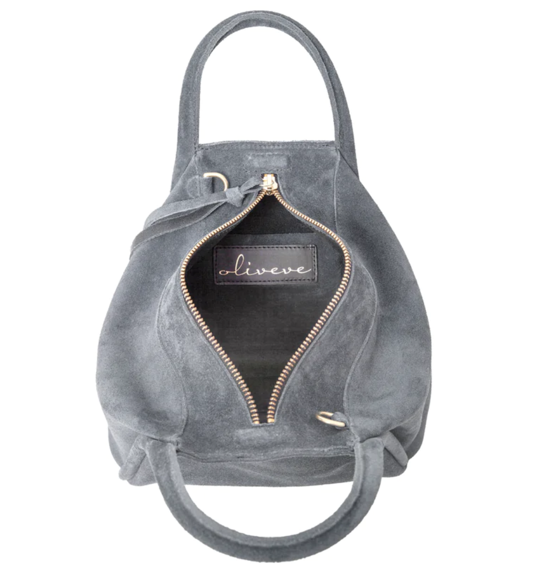 Brunello Cucinelli Logo-stamp Suede Shoulder Bag in Grey | Lyst UK