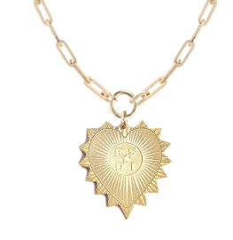 Miriam Merenfeld Custom Initial Heart Medallion Necklace