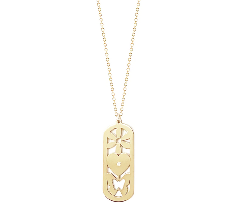 Miriam Merenfeld Shaked Diamond Butterfly Pendant Necklace