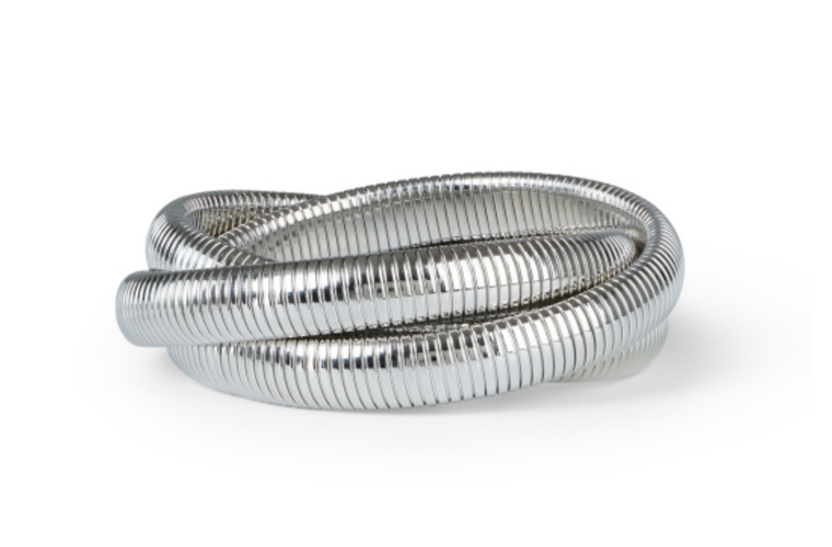 Savit Triple Rhodium Cobra Bracelet Silver