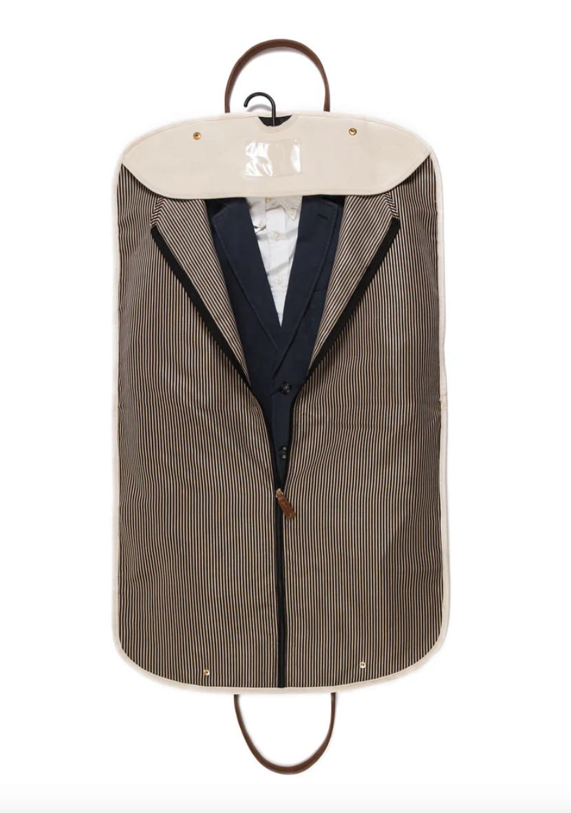 Brouk & Co Original Off White Stripe Garment Bag