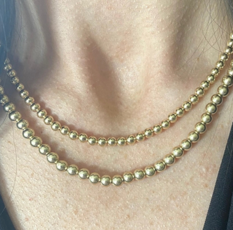 14K Gold Filled Beaded Necklaces