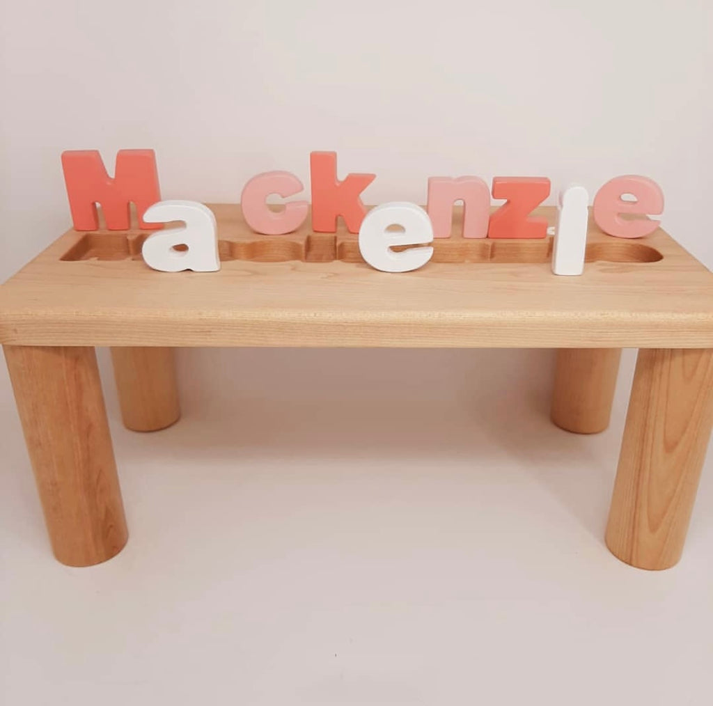 Personalized Puzzle Name Bench
