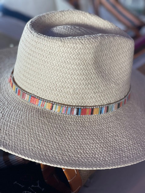 Glamourpuss Sante Fe Sparkle Hat with Multi Color Band