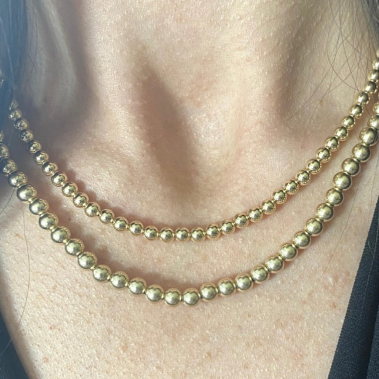 14K Gold Filled Beaded Necklaces