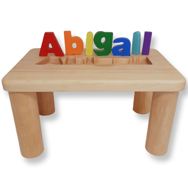 Personalized Puzzle Name Bench Primary Colors