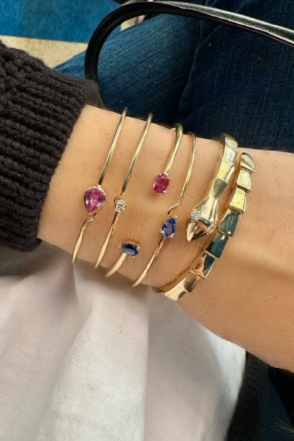 Multi Sapphire Bracelet Stack