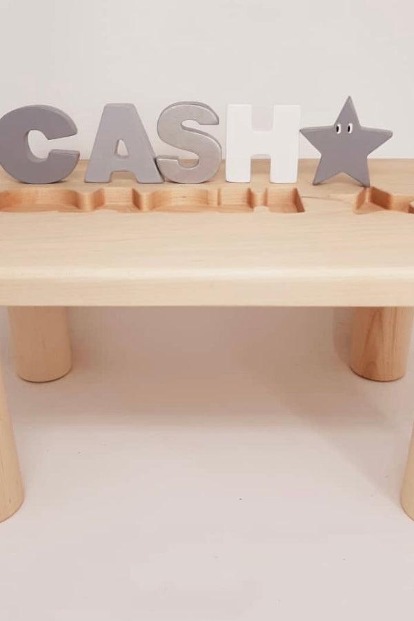 Personalized Puzzle Name Bench w/Star
