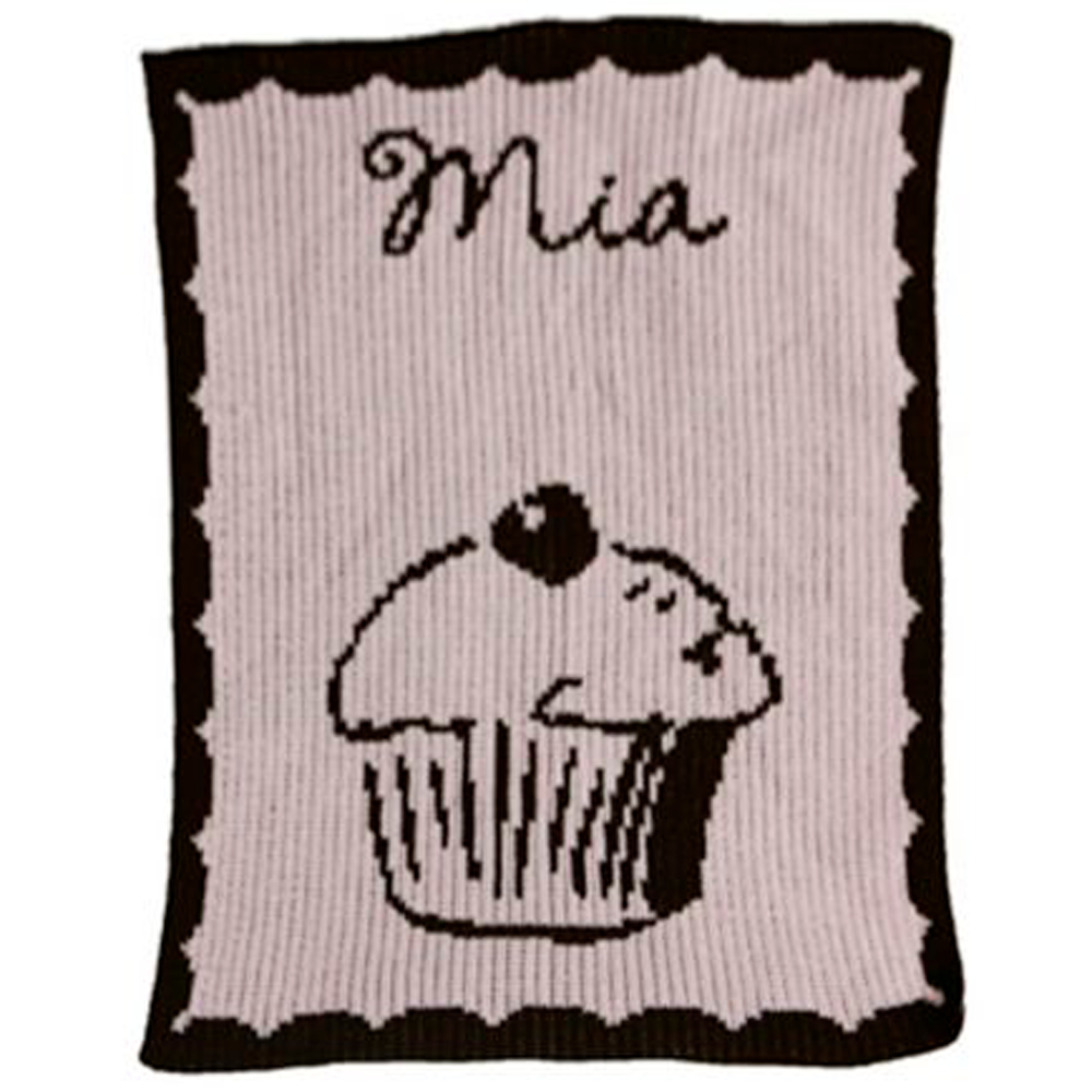 Cupcake and Name Custom Blanket