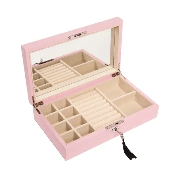 High Gloss Single Jewelry Box White or Pink