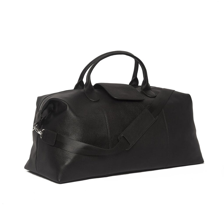 Brouk & Co Black Leather Duffle Bag