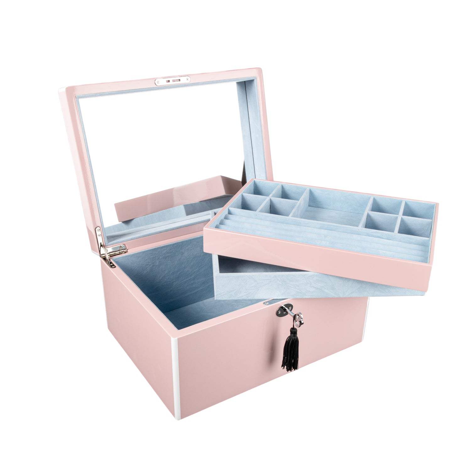 Stackable High Gloss Jewelry Box Pink