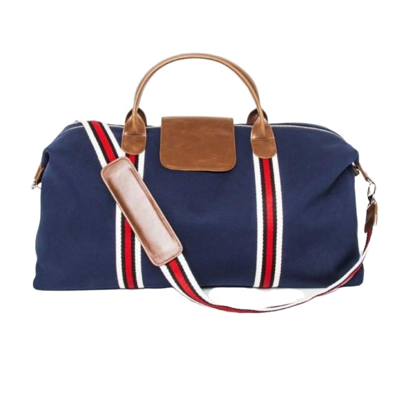 Brouk & Co Original Navy Stripe Duffle Bag
