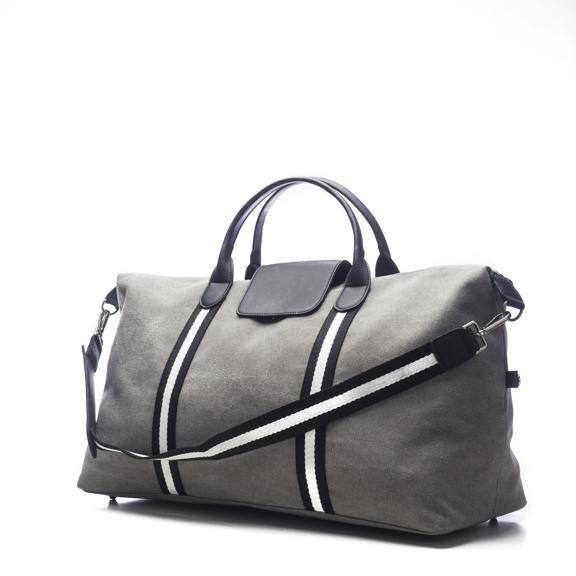 Brouk & Co Original Grey Stripe Duffle Bag