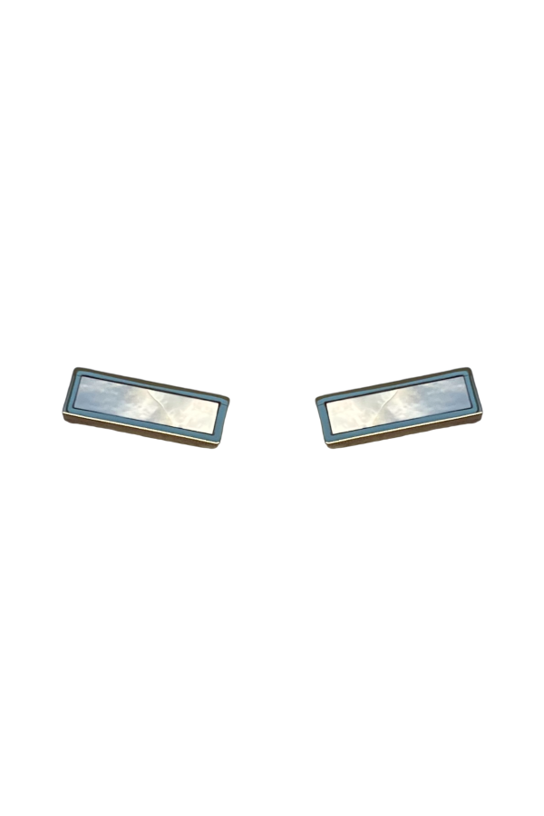Gold Mother of Pearl Bar Earring