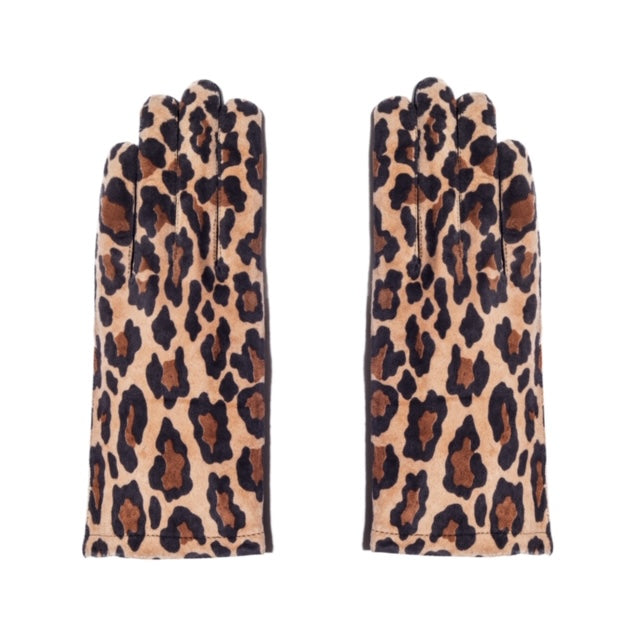 Maison Fabre Leopard Leather Gloves