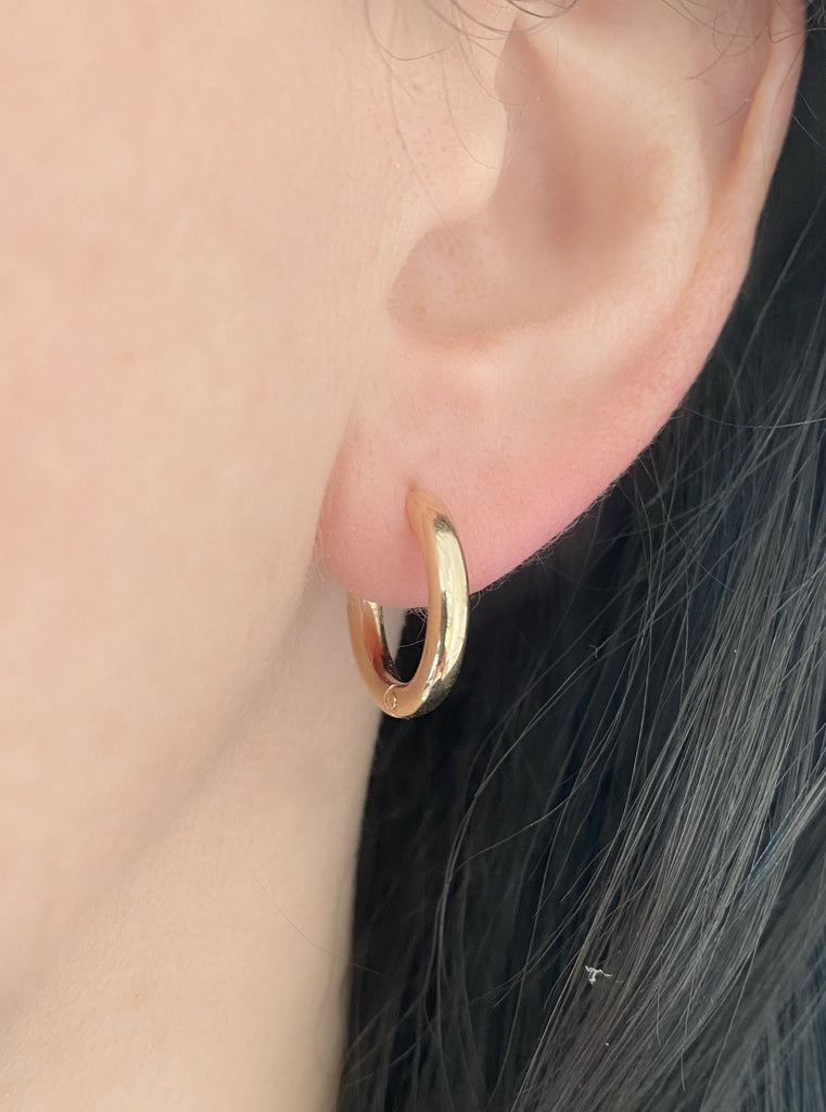 Yellow Gold Classic Small Hoop