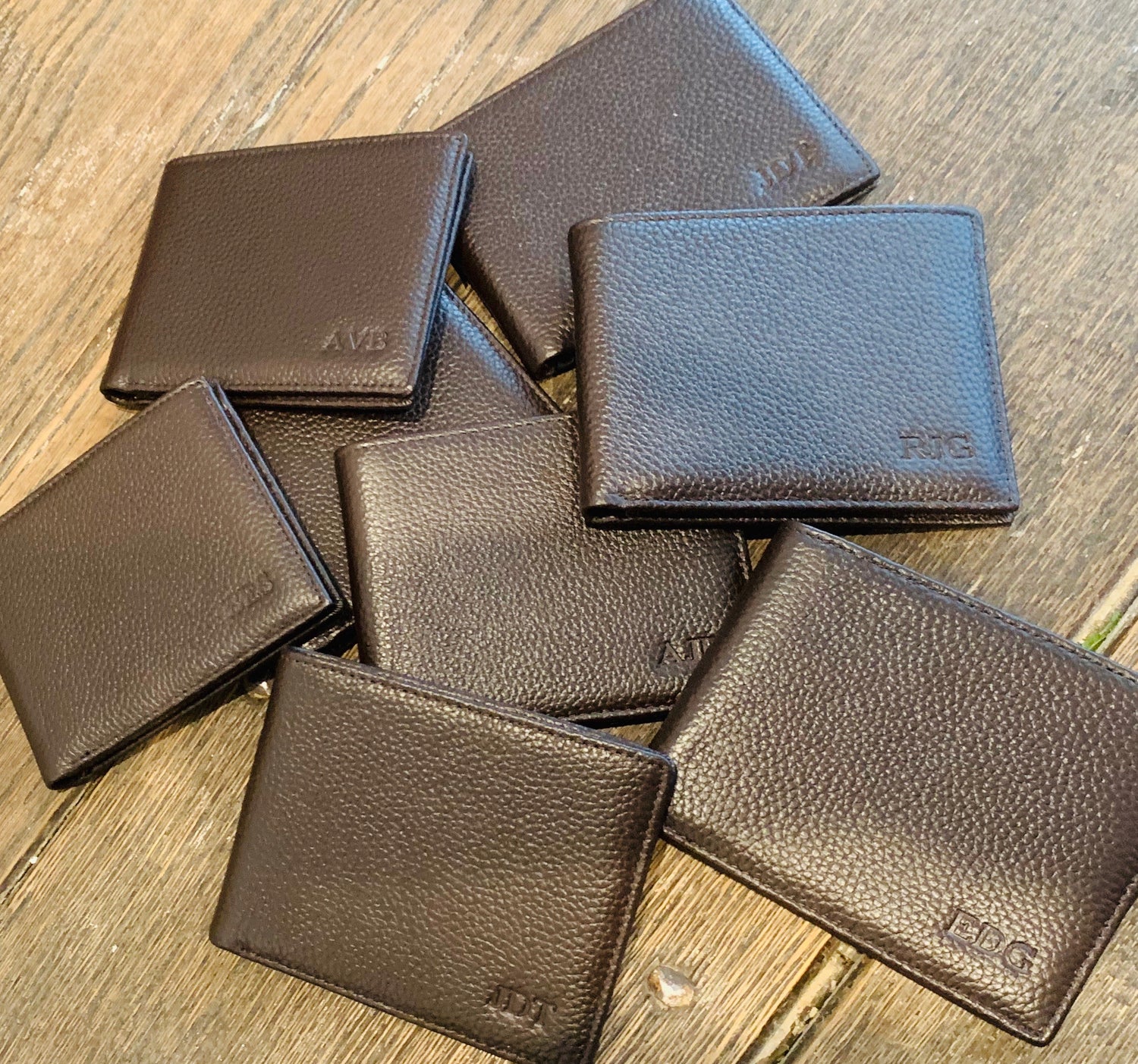 Brouk & Co Leather Wallet w/ Monogramming (Various Colors)