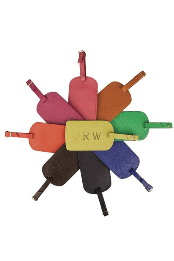 Boulevard Luggage Tag w/ Monogramming (Various Colors)