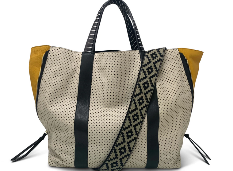 Kempton & Co. Chalk Perforated Bantham Tote