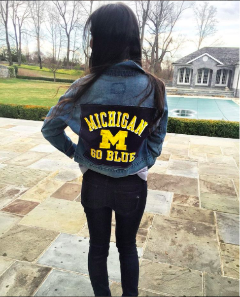 Denim Jacket with College T-Shirt Patch (Custom your College)