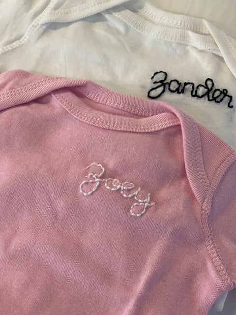 DTD Custom Embroidered Onesie Bodysuit