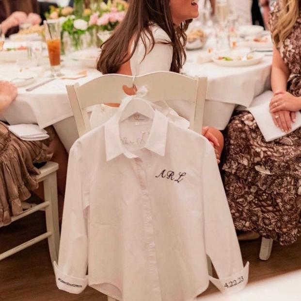 Custom Embroidered White Occasion Button Down Shirt White