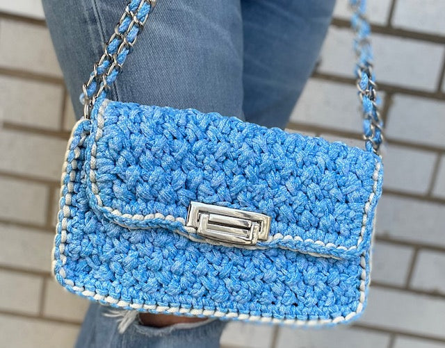 The Crocheted Sky Flap Bag