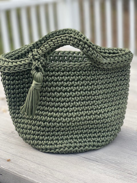 Rio Olive Green Handmade Crochet Bag