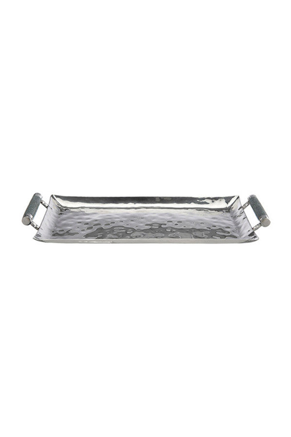 Stainless Steel & Shagreen Rectangular Tray (Small/Medium)