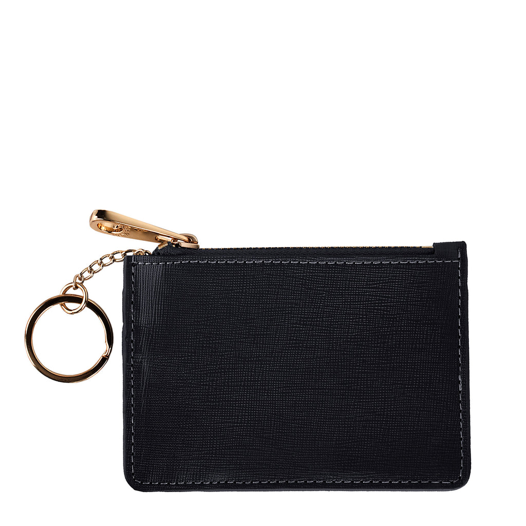 Portable Leather Business ID Card Credit Badge Holder Coin Purse Wallet  Keychain - Walmart.com